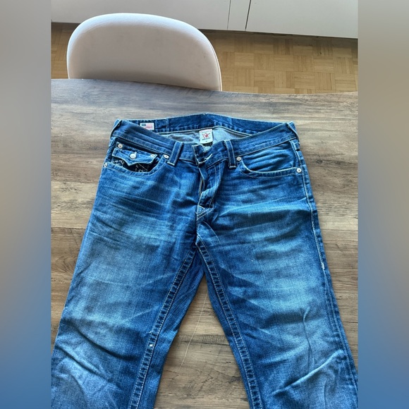 True Religion Men's Dark Blue Straight Jeans - Picture 1 of 4